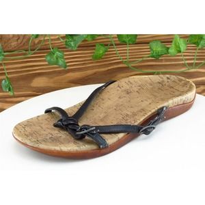 Orthaheel Sz 9 M Black Flip Flop Synthetic‎ Women Sandals Solana